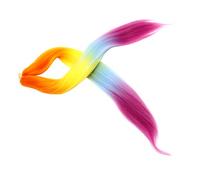 Beaupretty Rainbow Braiding Hair Extension Wig for Women Braiding Hair Long Easy to Style for Festivals and Daily Wear