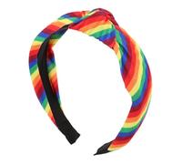 Beaupretty Rainbow Pattern Knotted Headband for Women Colorful Fabric Hair Accessory Trendy Elastic Hairband for Fashion and Yoga for Daily Wear and Special Occasions