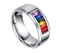 Beaupretty Rainbow Pride Ring for Finger Jewelry Embellishment Design Love Symbol Lgbtq Accessories