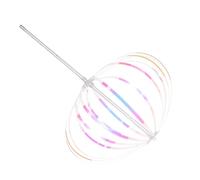 Beaupretty Rainbow Twirler Stick for Handheld Spinning Bubble Wand with Vibrant Light Display Interactive Ribbon Swirl Magical Party Favor for Fun and Outdoor Play