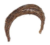 Beaupretty Rattan Wreath Ring to Exercise Hands-on Ability DIY Moon Shape Delicate Moon-shaped Circle Frame Made of Natural Rattan for Wall Hanging Decoration for Bedroom and Holiday Crafts