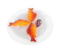 Beaupretty Realistic Artificial Fish Model Faux Seafood Plate with Ice Effect for Photography Food Prop Kitchen Display Educational Visual Marketing Home