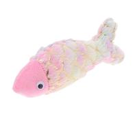 Beaupretty Realistic Dark Koi Fish Plush Cat Chew Small Size Soft Interactive Indoor Kitten Kicker for Teeth Grinding and Play