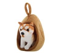 Beaupretty Realistic Doll Soft Sitting Dog for Sofa Car Huggable Stuffed Animal Decoration Endearing Comforting Japanese Puppy Ornament