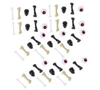 Beaupretty Realistic Halloween Eyeballs and Skull Bone Decorations Hollow Lightweight Creepy Veined Eyeball Craft Props for Haunted House Party and DIY Spooky Displays