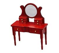Beaupretty Realistic Mini Dressing Table for Dollhouse Miniature Furniture Ornament Creative House Decoration Gift Craftsmanship Model
