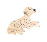 Beaupretty Realistic Plastic Dog Figurine for Hand Painted Lifelike Animal Model in Lying Pose Early Learning Educational Pet Ornament for Childrens Play and Decoration