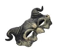 Beaupretty Realistic Sheep Horn Devil Mask for Adults Lightweight Breathable PU Half Face Masquerade Accessory Spooky Halloween Cosplay Costume Prop for Themed Parties and Carnivals