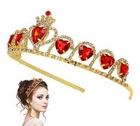 Beaupretty Red Heart Rhinestone Tiara Rhinestone Bridal Crown Princess Crown Queen Tiaras and Crown for Women for Party