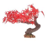 Beaupretty Red Resin Small Tree Decoration for Garden Sandbox and Bonsai, No Maintenance Artificial Tree with Wide Application, Creative and Simple Design for Friends and Families