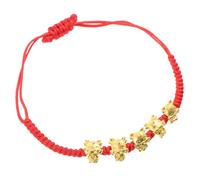 Beaupretty Red String Five Blessings Dragon Bracelet Braided Cord Protection Bracelet for Women and Couples, Feng Shui Zodiac Year Wrist Jewelry Gift for 2024 New Year