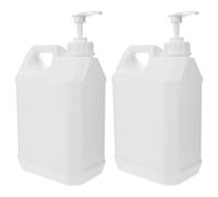 Beaupretty Refillable Pump Dispenser Bottles for Body Wash Shampoo Liquid Large Capacity Plastic with 2pcs Set for Bathroom Travel Use