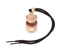 Beaupretty Refillable Wooden Car Air Freshener Essential Oil Diffuser in Bottle Shape with Creative Design, Charming Decoration for Car Interior and Rearview Mirror Hanging Ornament