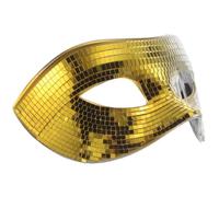 Beaupretty Reflective Disco Mask for Adults with Glass Material, Eyecatching Design that Retains Sparkle, for Halloween Party and Prom Nights, Unique Glitter Face Cover