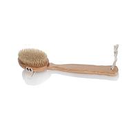 Beaupretty Removable Bamboo Handle Body Massage Brush with Natural Bristles Exfoliating Bath Scrubber for Soft Glowing Skin for Spa and Shower Use