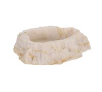 Beaupretty Reptile Water Dish for Tortoise Chameleon Horned Frog and Corn Snake Sturdy Rock-style Feeding Bowl for Terrariums Compact Easy-clean Hydration and Food