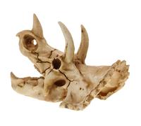 Beaupretty Resin Dinosaur Skull Turtle Hideout Cave Lizard Shelter Reptile Ornament for Aquarium Terrarium Decoration Non-fading Natural Landscape