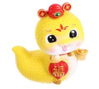 Beaupretty Resin Snake Coin Bank Feng Shui Wealth Money Saving Bank Chinese Zodiac Snake Figurine Home Decoration for Chinese Year Prosperity Success Gift