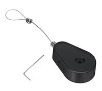 Beaupretty Retractable Anti-Theft Steel Cable Lock with 1m Telescopic Wire Rope, Security Cable Holder with Locking Mechanism for Home Office and Electronic Device Protection