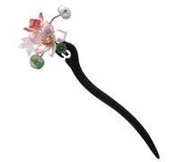 Beaupretty Retro Black Wood Hairpin Lotus Leaf Design Vintage Style Hair Accessory for Women Unique Decorative Hair Stick for Hanfu and Party Hairstyles