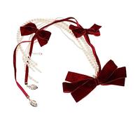 Beaupretty Retro Chic Headdress Imitation Pearl Bridal Headpiece for Wedding Cocktail Prom Christmas