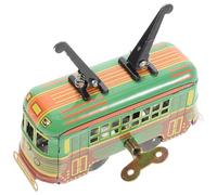 Beaupretty Retro Die Cast Metal Bus Pull Back Friction Powered Vehicle for Boys and Vintage Tinplate City Sightseeing Bus Birthday Party Favor Dual Purpose Collectible and Play Car