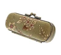 Beaupretty Retro Lipstick Case with Mirror Bronze Color Lipstick Storage Holder for Women Portable Lip Balm and Lip Gloss Organizer for Travel