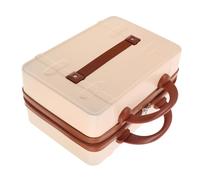 Beaupretty Retro Makeup Box Vintage Suitcase Small Portable Cosmetic Organizer for Travel and Everyday Use Makeup Carrying Case