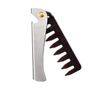 Beaupretty Retro Oil Comb Foldable Hair Comb Stainless Steel Handle Portable Pocket Wide Tooth Massage for Men Hairdressing Accessories Static