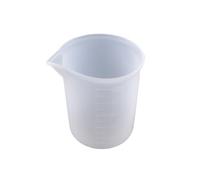 Beaupretty Reusable 100ml Silicone Measuring Cup with Scale White Epoxy Resin Mixing Cup for DIY Jewelry Casting No-wash Graduated for Precise Craft and Art Projects
