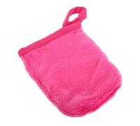 Beaupretty Reusable Pink Microfiber Makeup Removal Cloths 2pcs, Dual-sided Exfoliating Facial Cleansing Mitts for Gentle Eye Makeup Removal and Daily Skincare Routine