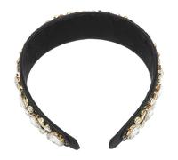 Beaupretty Rhinestone Baroque Hair Hoop Sparkly Wide Rim Headband for Weddings Parties Festive Events Lightweight Secure Fit Vintage Decorative Hair Accessory for Women
