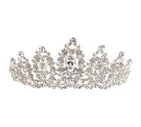 Beaupretty Rhinestone Bridal Crown Headband Elegant Wedding Tiara for Women Brides Lightweight Decorative Hairband for Prom Party Photo Accessories