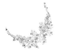 Beaupretty Rhinestone Bridal Hair Vine Headpiece for Bride, Handmade Silver Crystal Headband for Wedding, Prom, and Formal Occasions, Elegant Goddess Hair Accessory with Sophisticated Design