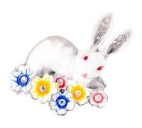 Beaupretty Rhinestone Brooches Bunny Design Pin for Clothes Decoration, Alloy Material with Resist Wear and Tear Feature, Cute and Elegant Style Suitable for Occasion