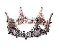 Beaupretty Rhinestone Crown Headpiece for Women Vintage Headdress for Wedding Halloween Costume Parties Elegant Stunning Rhinestone Decoration for Glamorous Hairstyles