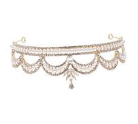 Beaupretty Rhinestone Crown Wedding Tiara Bridal Headband Sparkling Crystals for Bride Birthday Party Performance Decor
