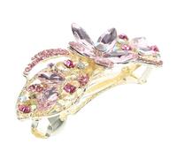 Beaupretty Rhinestone Hair Clip for Women Elegant Spring Barrette Ponytail Holder Stylish Floral Design for Weddings and Special Occasions Dazzling Accessory to Your Look