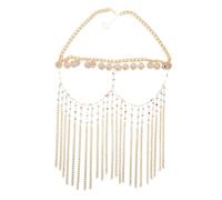Beaupretty Rhinestone Head Chain Jewelry for Women Unique Face Chain Headpiece for Weddings Festivals Parties Comfortable Boho Style Enhancing Facial Contours