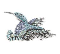 Beaupretty Rhinestone Hummingbird Brooch Pin for Women Decorative Animal Badge with Bling Vintage Style Fashion Accessory and Lightweight Jewelry
