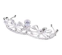 Beaupretty Rhinestone Princess Tiara Elegant Bridal Headpiece for Wedding Girls Decorative Crown
