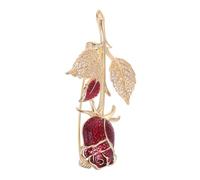 Beaupretty Rhinestone Rose Brooch Pin Lightweight Floral Jewelry for Women Elegant Costume Accessory with Durable Sparkling Design Versatile Vintage Style for Dresses Suits and Casual Wear