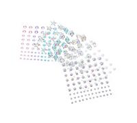 Beaupretty Rhinestone Sticker Earrings Face Jewels Stick on Stickers 5 Sheets Mixed Shapes White Ab Hearts Stars Pearl Gems 2.3-4mm for Girls Festival Makeup