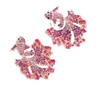 Beaupretty Rhinestone Vintage Drop Earrings for Women Exaggerated Fish Dangle Jewelry Elegant Party Jewelry
