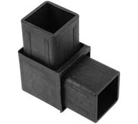 Beaupretty Right Angle Connector for 40x40cm Square Pipe Black Polypropylene Plastic Two-Way with Easy Installation and Long-Lasting Durability, for Shelf Tight Fixing and Corner Bracing