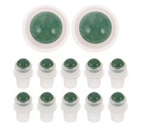 Beaupretty Roller Inserts with Polished Jade Stone for Essential Oil Bottles 12pcs Lightweight Pp Material and Skincare Bottles for Travel and Aromatherapy Use