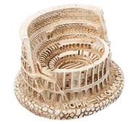 Beaupretty Roman Colosseum Resin Fish Tank Ornament with Break and Wear Resistance, Ancient Architecture Sculpture for Aquarium Decoration and Home Display, Beige Artistic Design Model