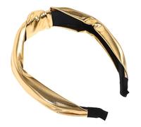 Beaupretty Rose Gold Metal Knot Headband Wide Hair Hoop Shiny Fashion Hair Accessories for Women Daily Wear