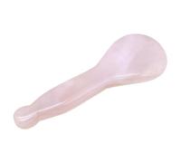 Beaupretty Rose Quartz Guasha Spoon Crystal Jade Massage Board Pink Beautiful Shape Safe and Comfortable Beneficial Minerals for Spa Acupuncture Therapy Neck Shoulder