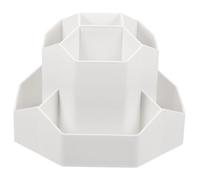 Beaupretty Rotating Cosmetic Brush Holder with Compartments Multi-purpose Desktop Organizer for Office and Home Convenient Stationery and Makeup Brush Storage Minimalist Design for Desk